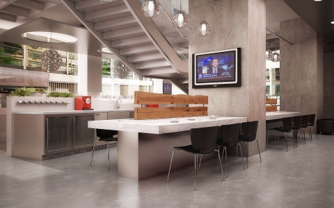 Image of Regus' 747 business lounge (Photo: Business Wire)