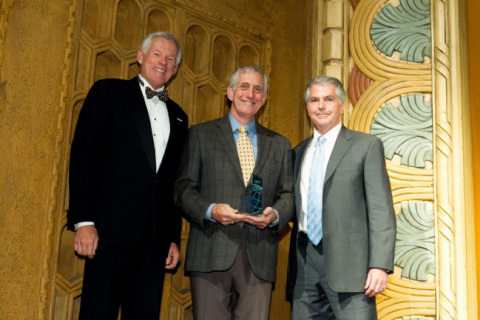 Bill Wyatt, Executive Director, Port of Portland (Left), Mayor Charlie Hales, City of Portland (Cent ... 