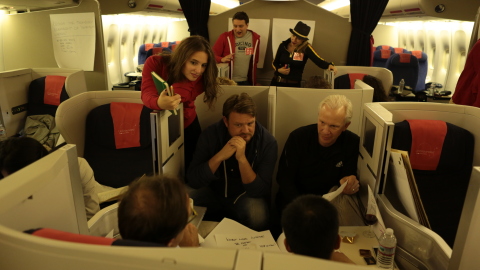 British Airways Ungrounded participants brainstorm ways to close the STEM skills gap aboard a specia ...