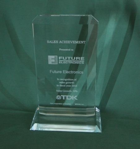 TDK Recognizes Future Electronics with Sales Achievement Award (Photo: Business Wire)