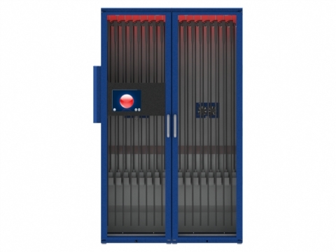Mobile Aspect's iRIScope cabinet with the Red Alert feature in use. (Photo: Business Wire)