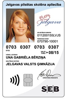Kontaktlose Karte von SEB Latvia (Foto: Business Wire)
