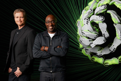 Mark Parker, President & CEO of NIKE, Inc., with Trevor Edwards, NIKE Brand President, at the unveil ... 