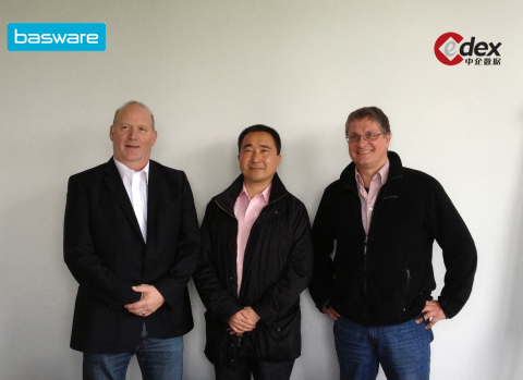 From left to right: Hubert Hohenstein, Vice President Automotive at Basware; Mingguang Cheng, CEO of ... 