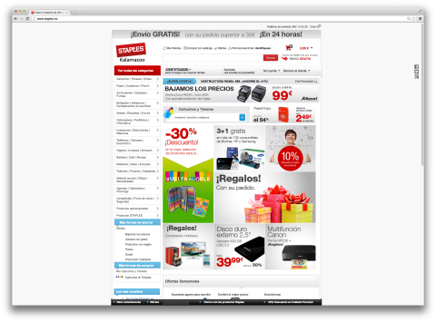 Staples Europe Launches Updated Staples.es Website. (Photo: Business Wire)