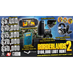 For the Vault Hunters interested in real-life loot, the Borderlands 2 $100,000 Loot Hunt starts this Friday, October 11, 2013 at 11:00 a.m. EDT. (Graphic: Business Wire) For the Vault Hunters interested in real-life loot, the Borderlands 2 $100,000 Loot Hunt starts this Friday, October 11, 2013 at 11:00 a.m. EDT. (Graphic: Business Wire)