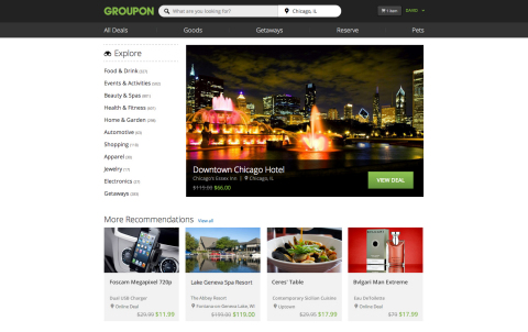 Groupon has a new website with features aimed at making it easier than ever for customers to shop Gr ... 