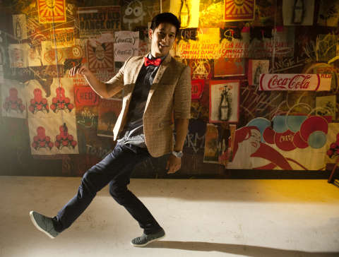 Working with Coca-Cola and (RED), Harry Shum, Jr. (Mike Chang, Glee) moves for the MOVEment to bri ... 