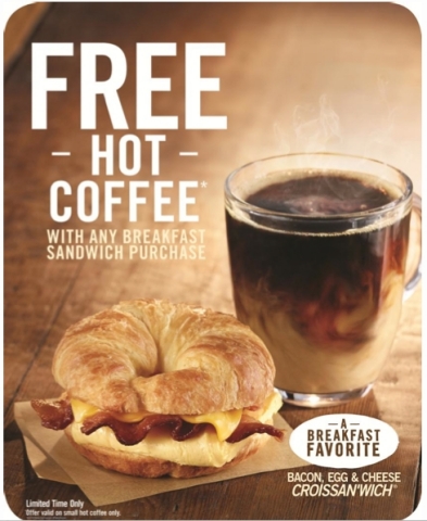 Buy Any BURGER KING(R) Breakfast Sandwich and Get a FREE Small Seattle's Best Coffee(R) (Photo: Busi ... 