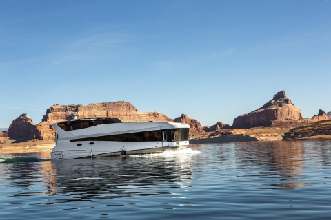 The new Axiom Star Lake Yacht at Lake Powell available for rental summer 2014. (Photo: Business Wire ... 
