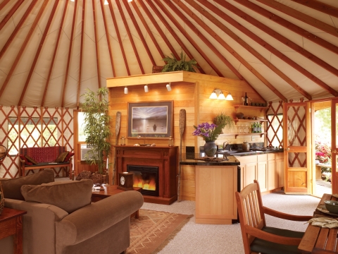 Luxurious Pacific Yurt Interior (Photo: Business Wire)
