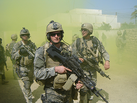 Master-At-Arms 2nd Class (SEAL) Michael A. Monsoor, participates in a patrol in support of Operation ... 