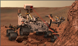 In this image, the methane gas detector device is at work on Mars (artist's concept). The device is  ... 