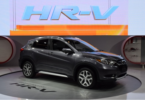 The all-new 2016 Honda HR-V crossover is unveiled at the Montreal International Auto Show. (Photo: B ... 