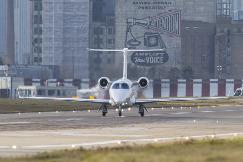 "NetJets Europe flies first Phenom 300 jet into London City Airport" (Photo: Business Wire)