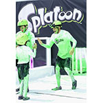 In this photo provided by Nintendo of America, James Marsden from Anchorman 2: The Legend Continues and his daughter Mary get inked as they navigate through a massive obstacle course inspired by Nintendo's new colorful action shooter game Splatoon at the Santa Monica Pier on May 15, 2015. The game, packed with ink-spraying, turf-claiming action, launches exclusively for Wii U on May 29, 2015. In this photo provided by Nintendo of America, James Marsden from Anchorman 2: The Legend Continues and his daughter Mary get inked as they navigate through a massive obstacle course inspired by Nintendo's new colorful action shooter game Splatoon at the Santa Monica Pier on May 15, 2015. The game, packed with ink-spraying, turf-claiming action, launches exclusively for Wii U on May 29, 2015.