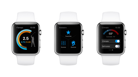 Apple previews new Apple Watch software and introduces native third-party apps. (Photo: Business Wir ... 