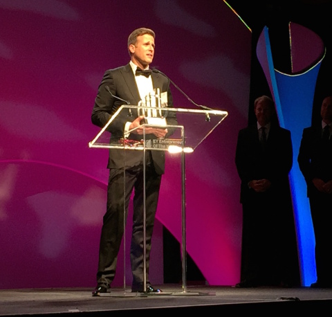 David Royce of Alterra accepting the Ernst & Young Entrepreneur Of The Year award (Photo: Business W ... 