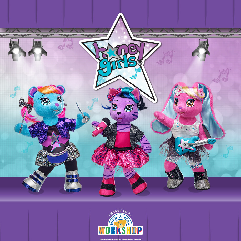 Meet The Honey Girls Build A Bear Workshop S First Ever Multimedia Plush Line Business Wire