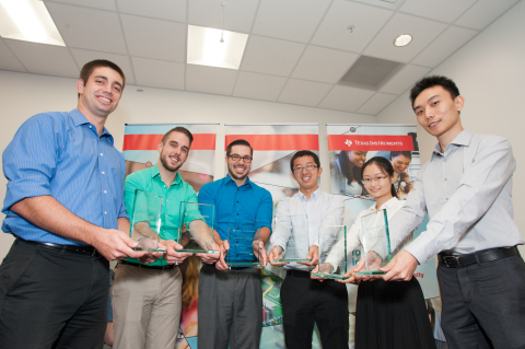 Pictured are the 2015 winners of the Texas Instruments Innovation Challenge North America Design Con ... 