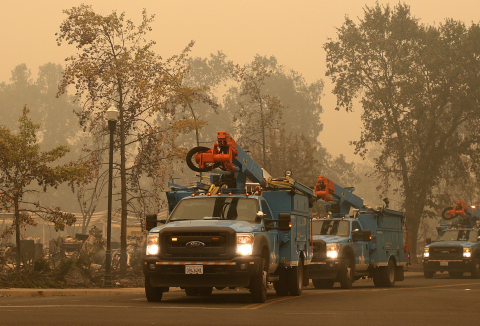 PG&E is working with first responders to safely and as quickly as possible restore service to custom ... 