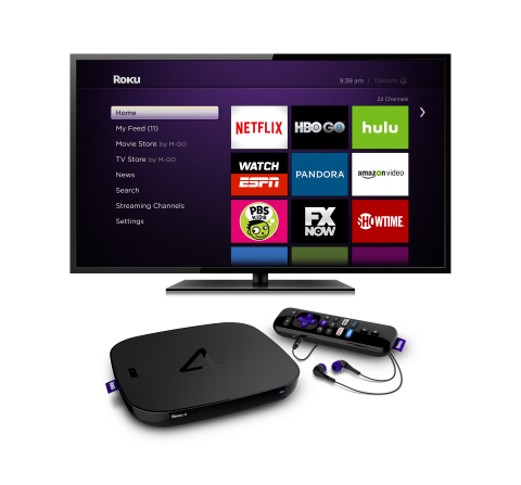 ... Roku 4 for 4K UHD and HD TVs; Offers Top Performance, Entertainment