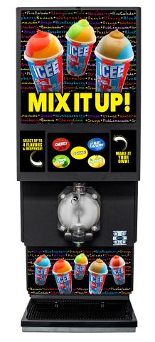 The new ICEE® "Mix It Up" machine allows consumers to mix their favorite flavors. (Photo: Business W ... 