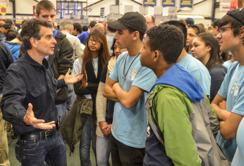 FIRST® Founder Dean Kamen and FIRST® Robotics Competition Team 1289, “Gearheadz” from Lawrence, Mass ... 