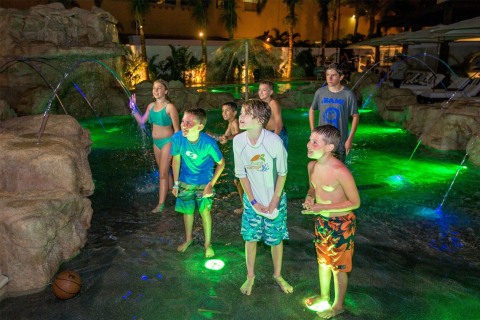 Splashing is up at the new Camp Tortuga kids camp at Cabo Azul Resort in San Jose del Cabo Mexico, a ... 