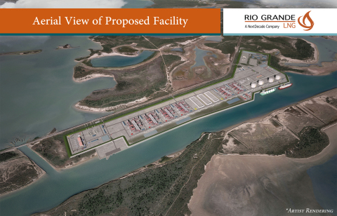 Rendering of NextDecade's proposed Rio Grande LNG project (Graphic: Business Wire)