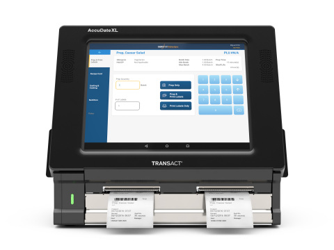 CrunchTime's KitchenSync App, integrated with TransAct's new AccuDate XL food safety terminal, provi ... 