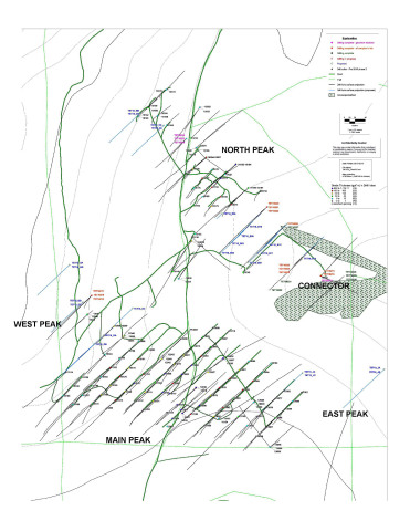 Core holes drilled on Tetlin Gold Project since inception (Graphic: Business Wire)