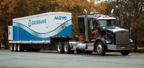 First Alevo GridBank being delivered to Hagerstown, Maryland, for installation (Photo: Business Wire ... 