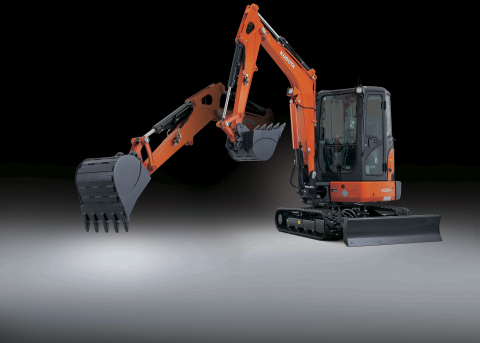 Kubota introduces its new KX033-4 compact excavator, a 3-ton class machine designed for efficiency,  ... 