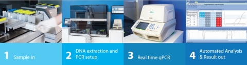 Amplidiag® Easy workflow - Automated nucleic acid extraction and PCR setup directly from stool sampl ... 