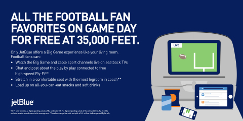 JetBlue Adds Flights So Football Fans Can Touch Down in Houston at The Big Game (Graphic: Business W ... 