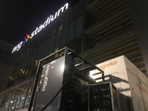 Aggreko's power equipment geared up to play in America's biggest football game (Photo: Business Wire ... 