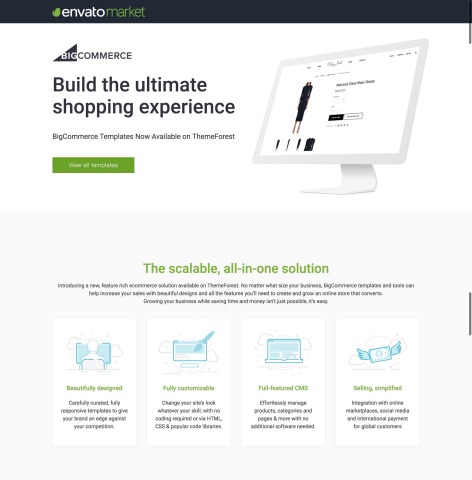 Buy and sell BigCommerce themes on ThemeForest (Graphic: Business Wire)