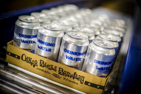 CAN'd Aid Water Cans from Ball Corporation. CAN'ed at Oskar Blues Brewery. (Photo: Business Wire) 