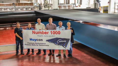 Xerium Celebrates Shipment of 1000th Huycon Process Belt for Nonwoven Fabrics Production from Gloggn ... 
