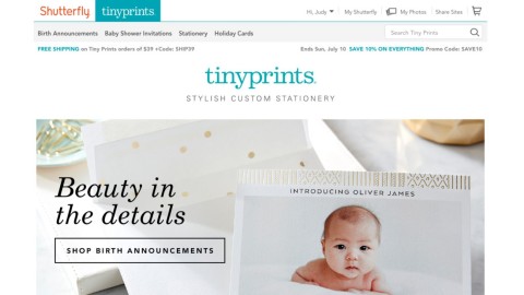 Tiny Prints, the leader in premium personalized stationery, is proud to share a new home with Shutte ... 