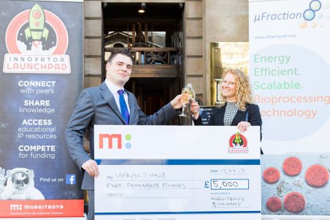 Dr Brian Miller and Dr Monika Tomecka celebrating their prize (Photo: Business Wire).