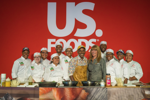 Chef Marcus Samuelsson and US Foods representative Stacie Sopinka announce US Foods Scholars program ... 