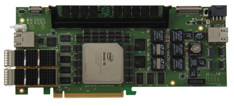 The XpressGXS10-FH200G board is dedicated to Cloud Computing and Finance markets (Photo: REFLEX CES)
