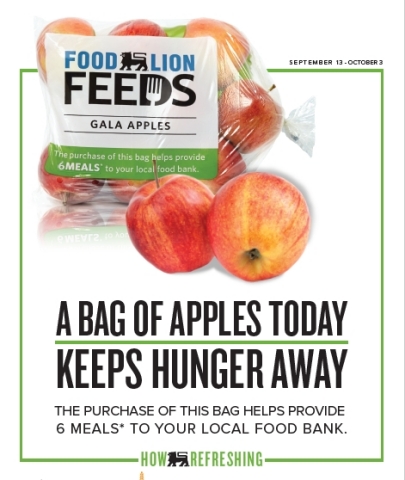 Food Lion Feeds Launches Specially-Marked Bagged Apples to Provide 1 Million Meals to Families in Ne ... 