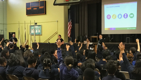 JPMorgan Chase cybersecurity team teaches middle school students to be Safe and Secure Online (Photo ... 