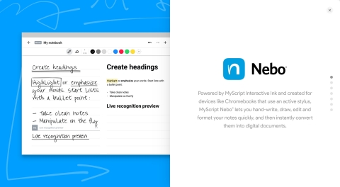 Nebo is the first application of its kind that combines the benefits of handwriting with the power,  ...