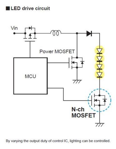 Circuit example: LED driver circuit (Graphic: Business Wire)