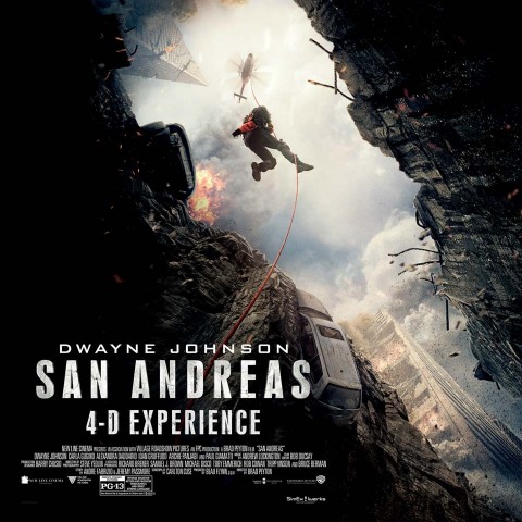 San Andreas 4-D Experience®: A heart-racing, non-stop adventure that follows a rescue-chopper pilot ... 
