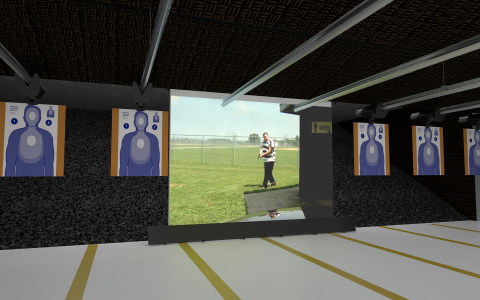 Meggitt Live-Fire Screen installed on a firing range (Photo: Business Wire)